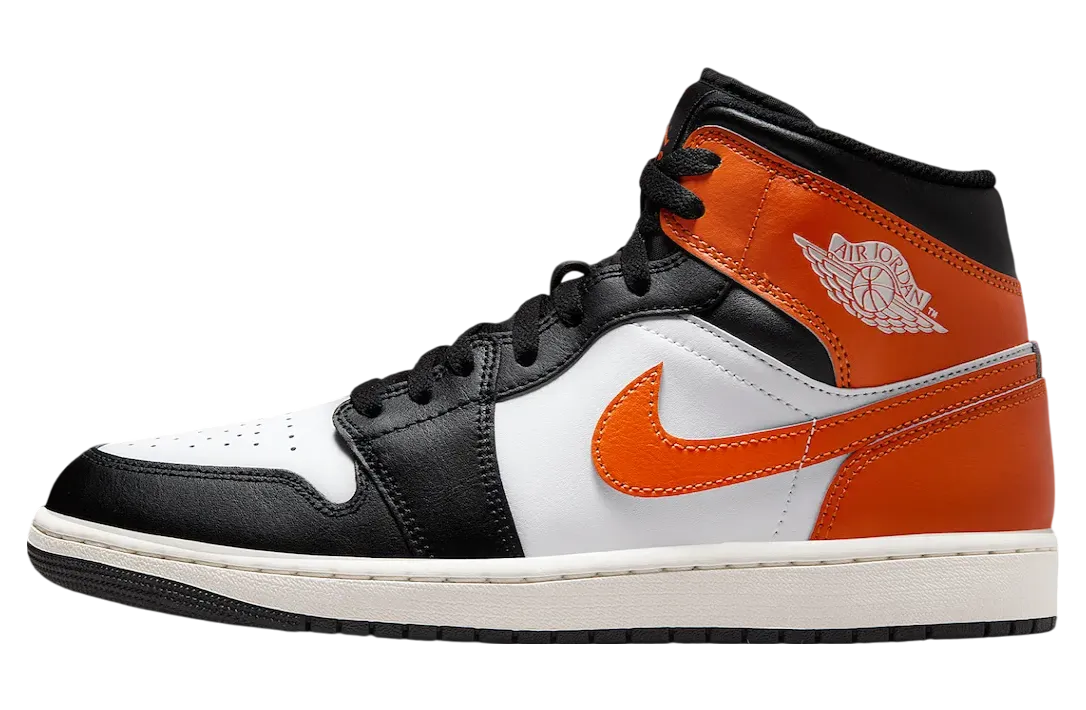 air jordan 1 mid black toe orange
