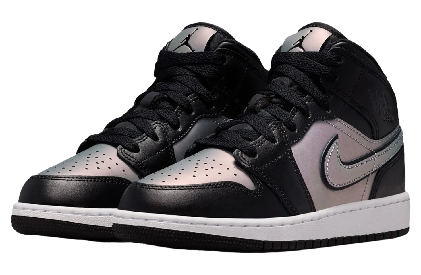 air jordan 1 mid black white 2 1