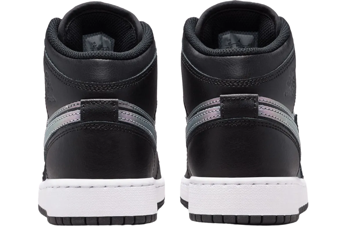 air jordan 1 mid black white 2 4