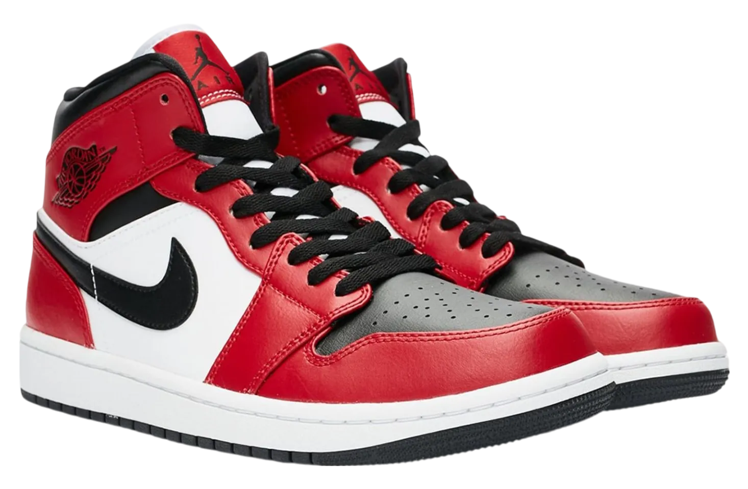 air jordan 1 mid chicago toe 0