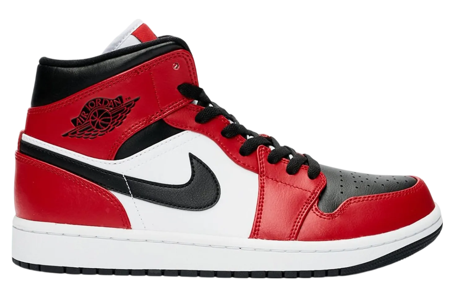 air jordan 1 mid chicago toe 1