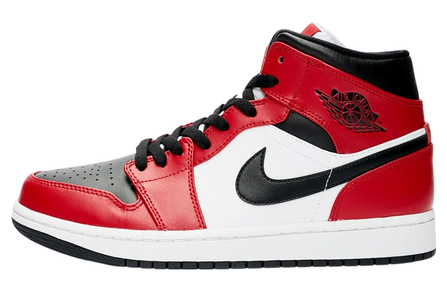air jordan 1 mid chicago toe