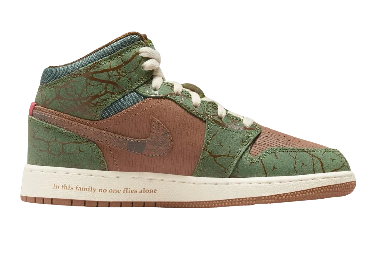 air jordan 1 mid gs treeline 1