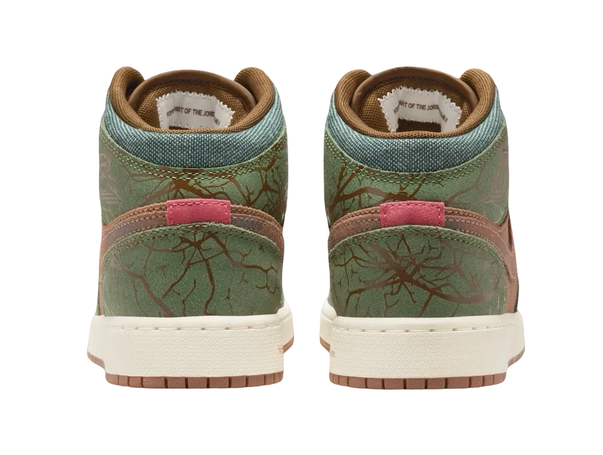 air jordan 1 mid gs treeline 3