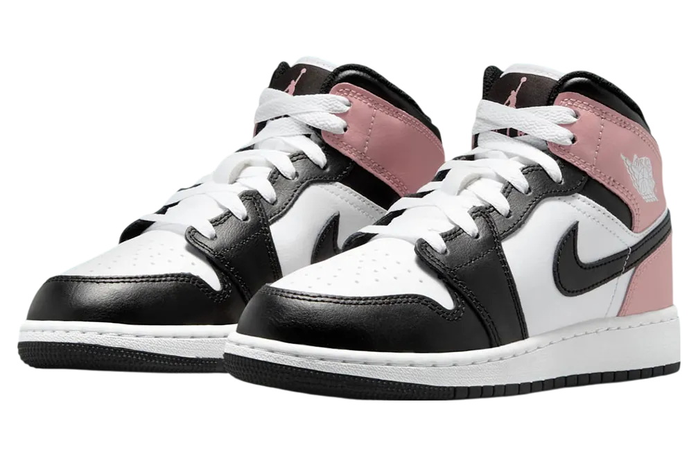 air jordan 1 mid gs white rust pink 0