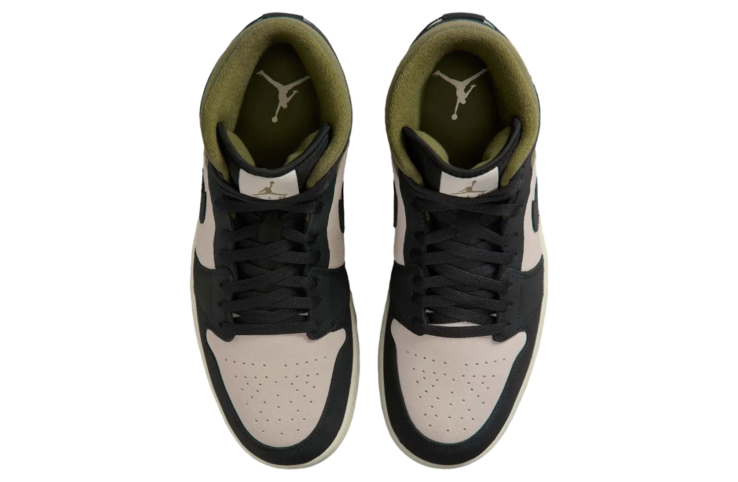 air jordan 1 mid light orewood brown off noir 1