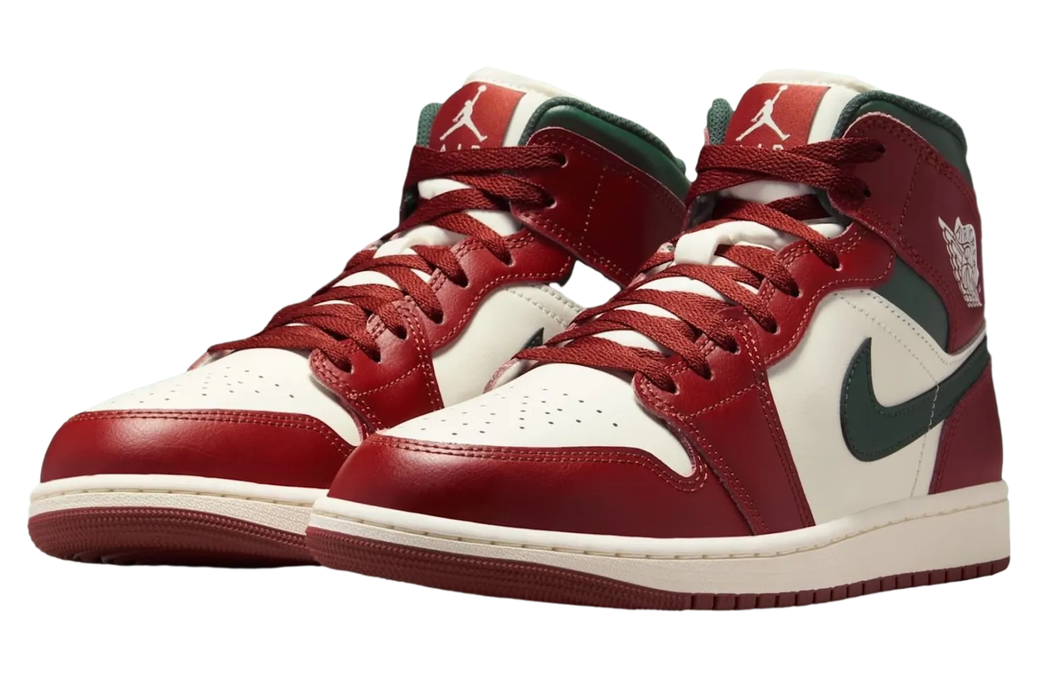 air jordan 1 mid red stone midnight green 1