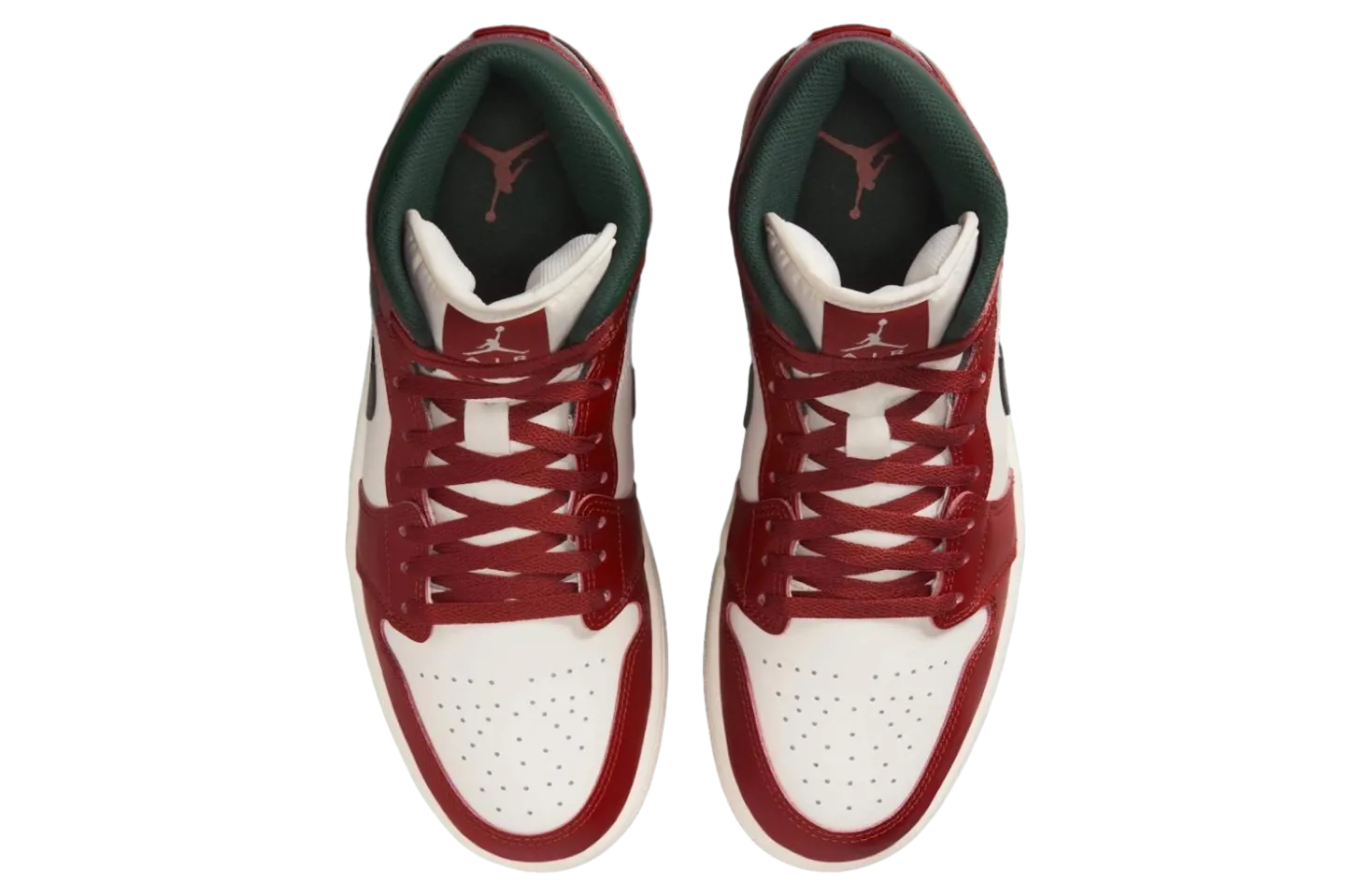 air jordan 1 mid red stone midnight green 4