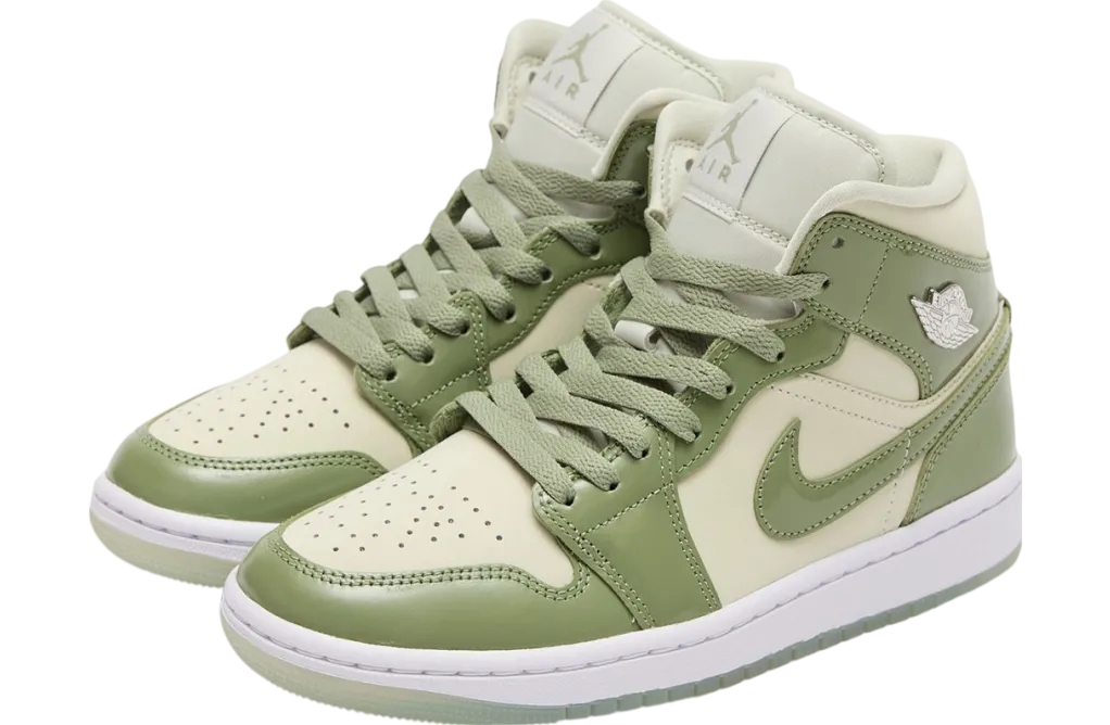 air jordan 1 mid sea glass oil green 0