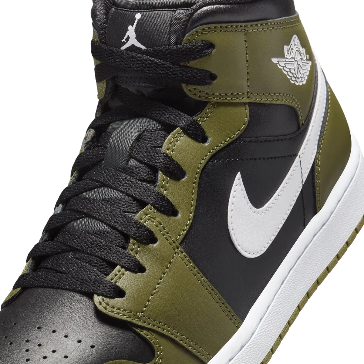 air jordan 1 mid sequoia black 3