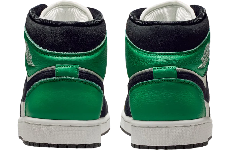 air jordan 1 mid summit white lucky green 4