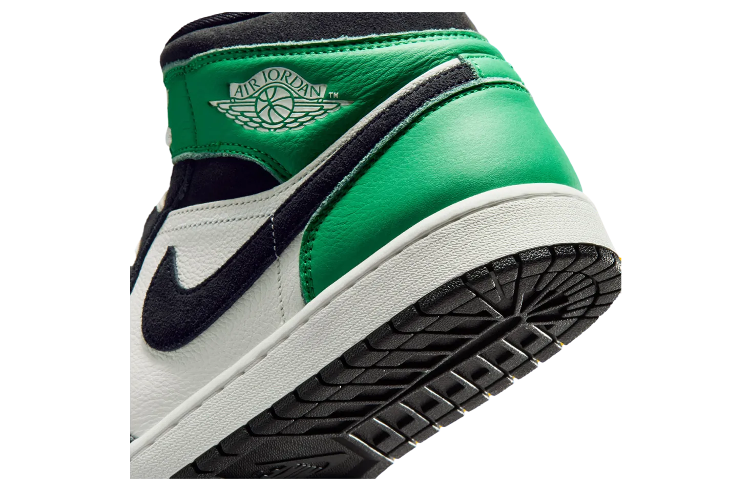 air jordan 1 mid summit white lucky green 6