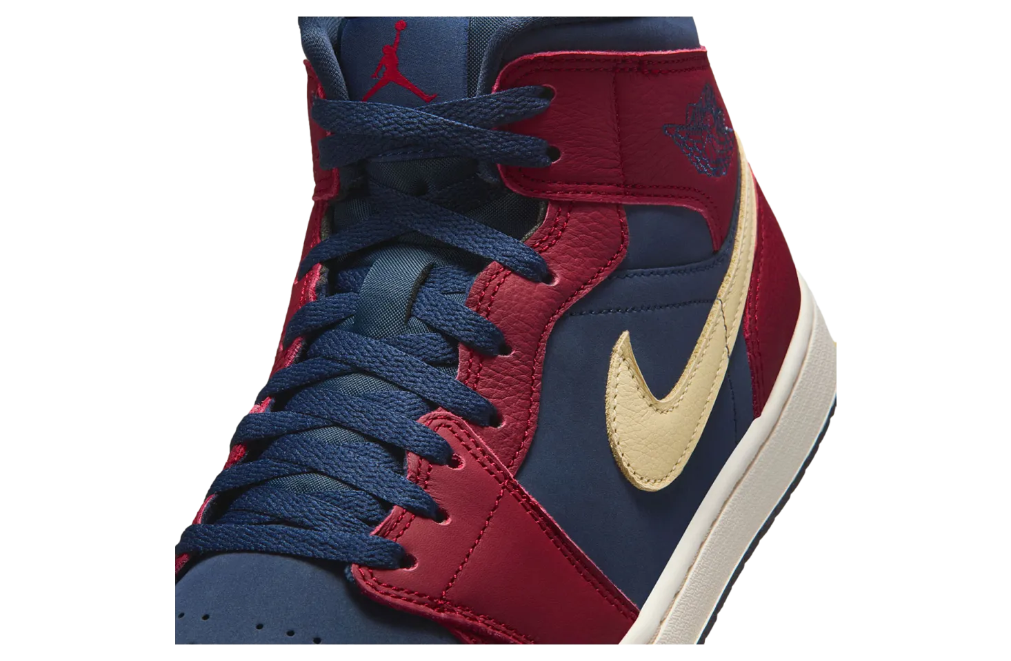 air jordan 1 mid team red obsidian 4
