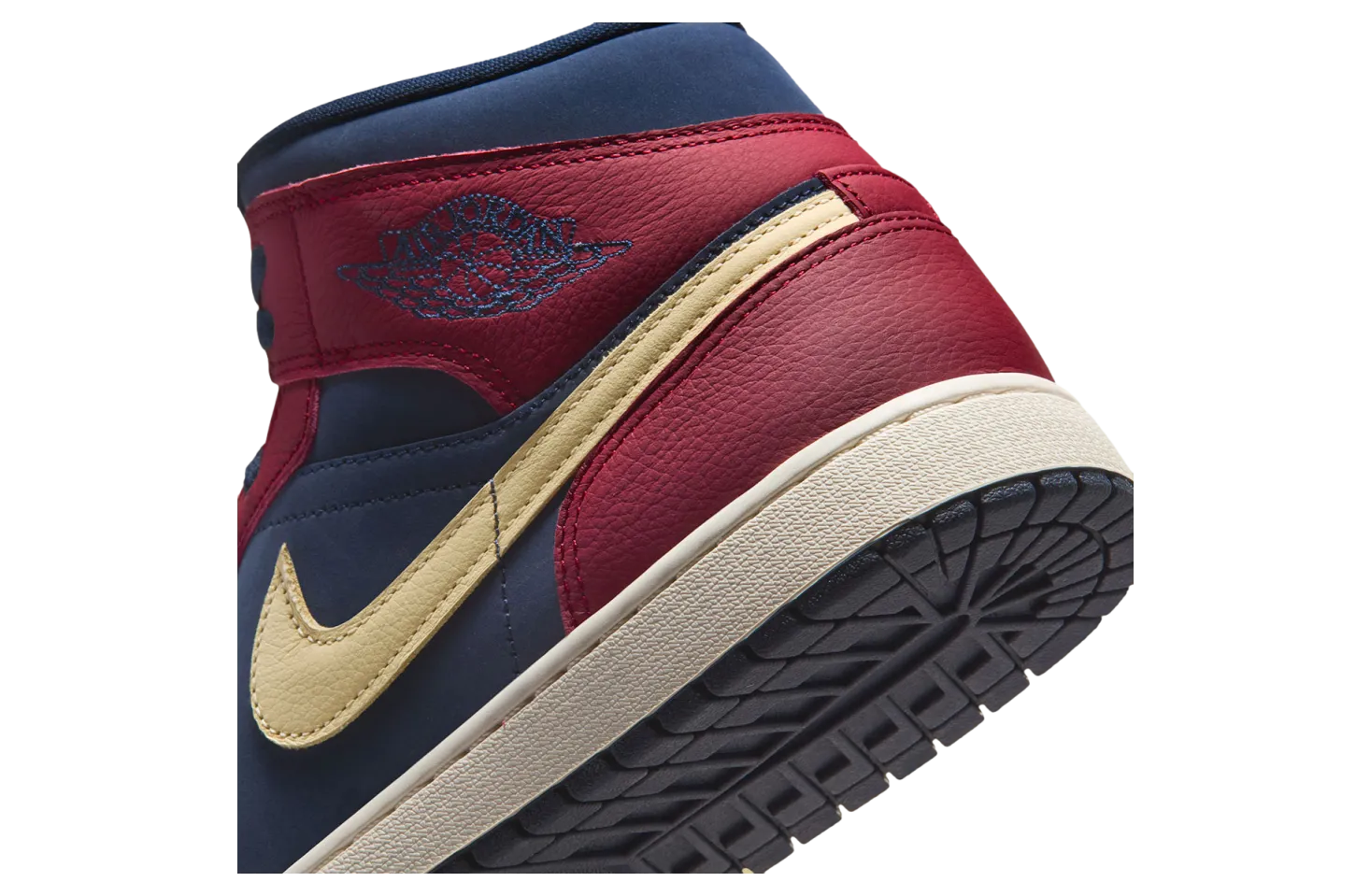 air jordan 1 mid team red obsidian 5