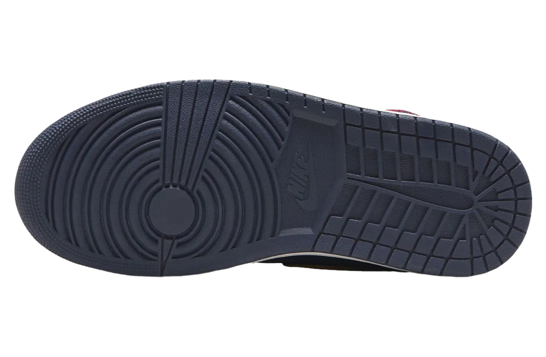 air jordan 1 mid team red obsidian 6