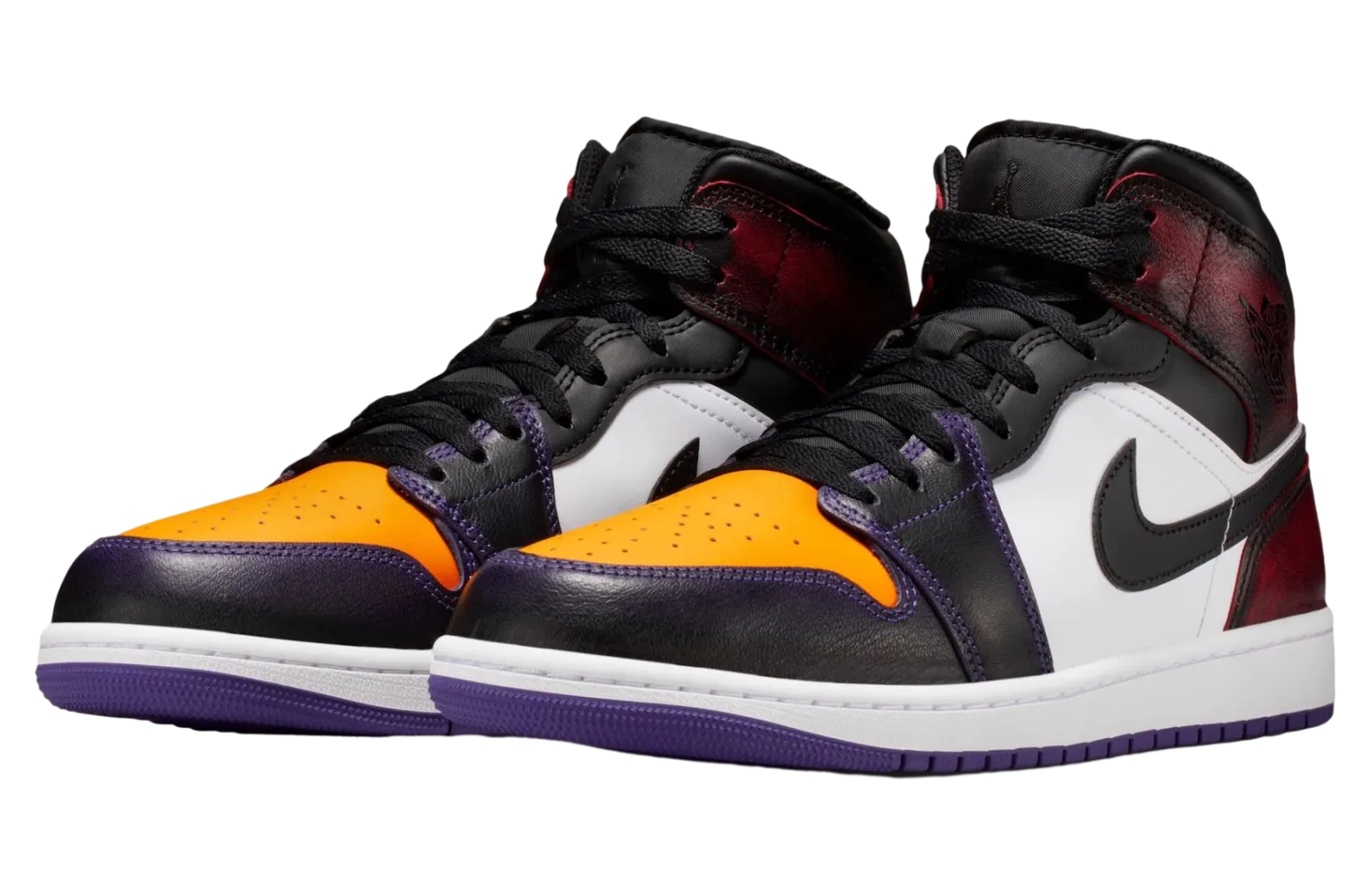 air jordan 1 mid true red court purple 0