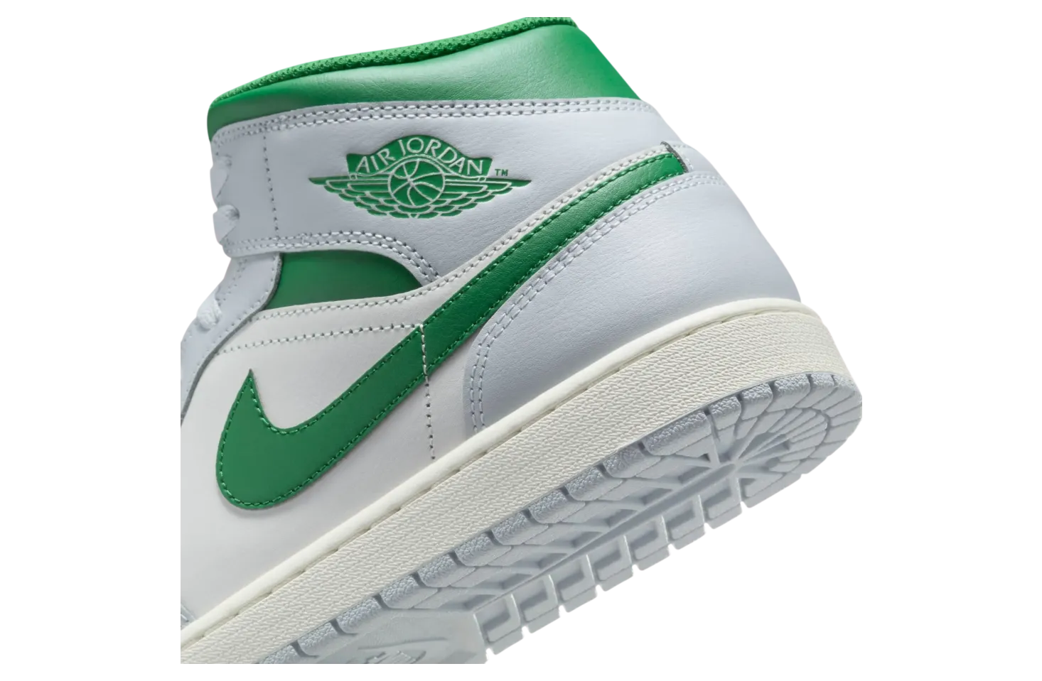 air jordan 1 mid white lucky green 6