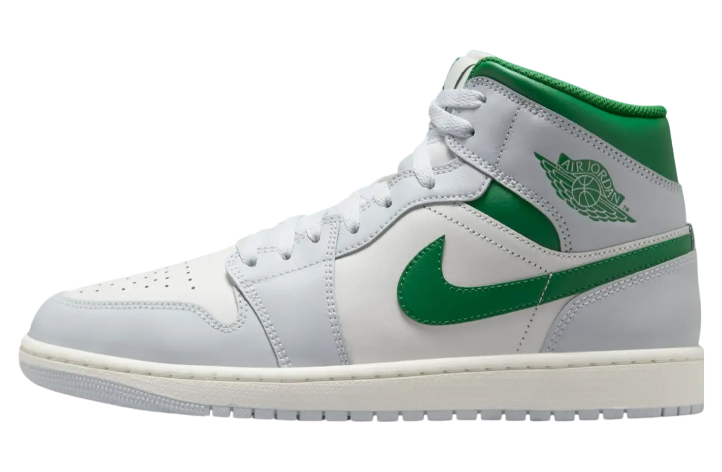 air jordan 1 mid white lucky green
