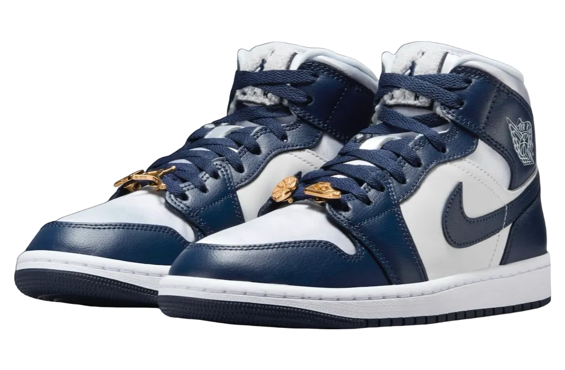 air jordan 1 mid wmns football grey midnight navy 0