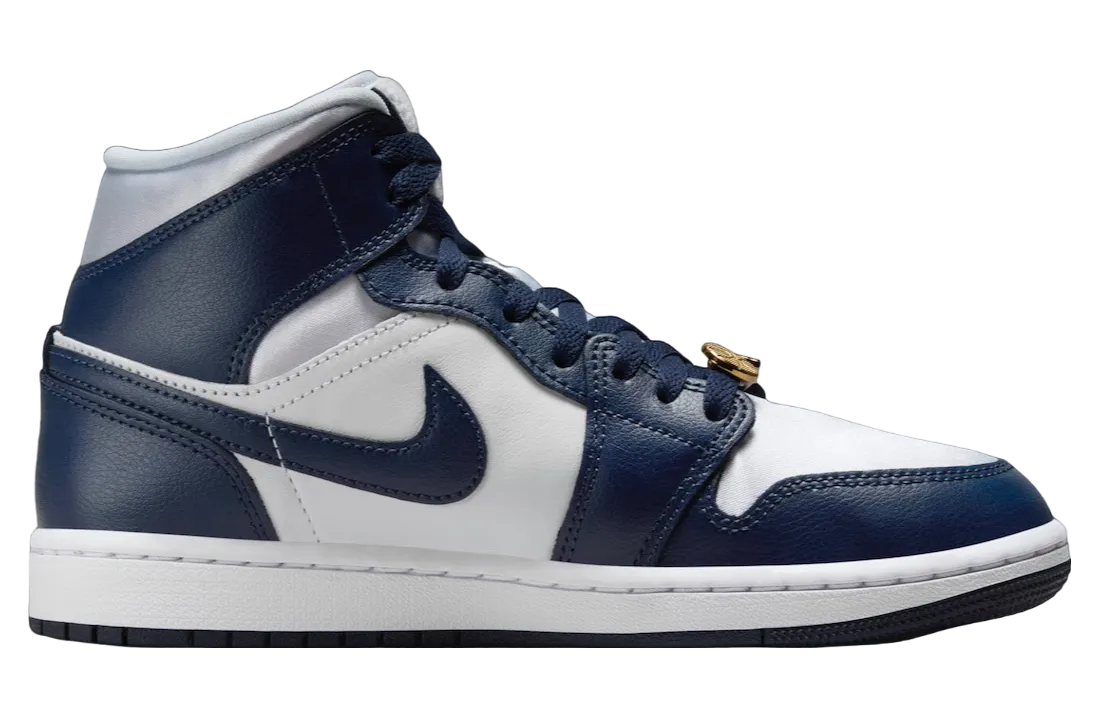 air jordan 1 mid wmns football grey midnight navy 1