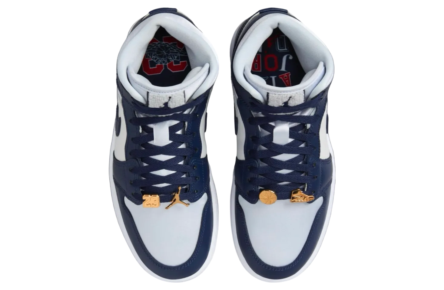 air jordan 1 mid wmns football grey midnight navy 2