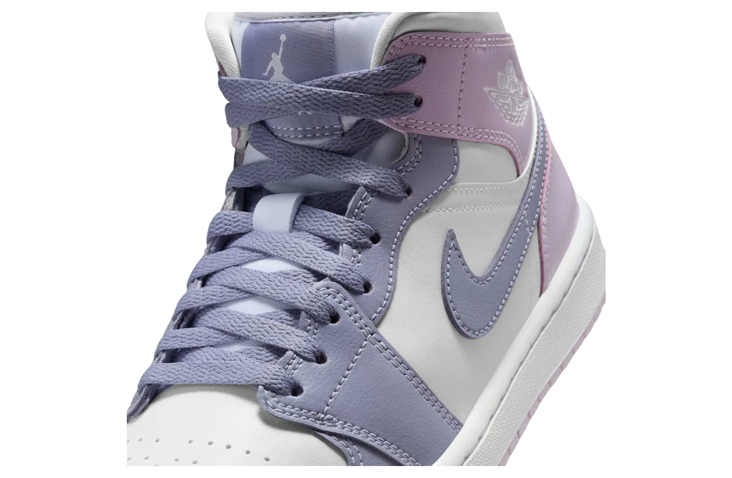 air jordan 1 mid wmns indigo haze doll white 5