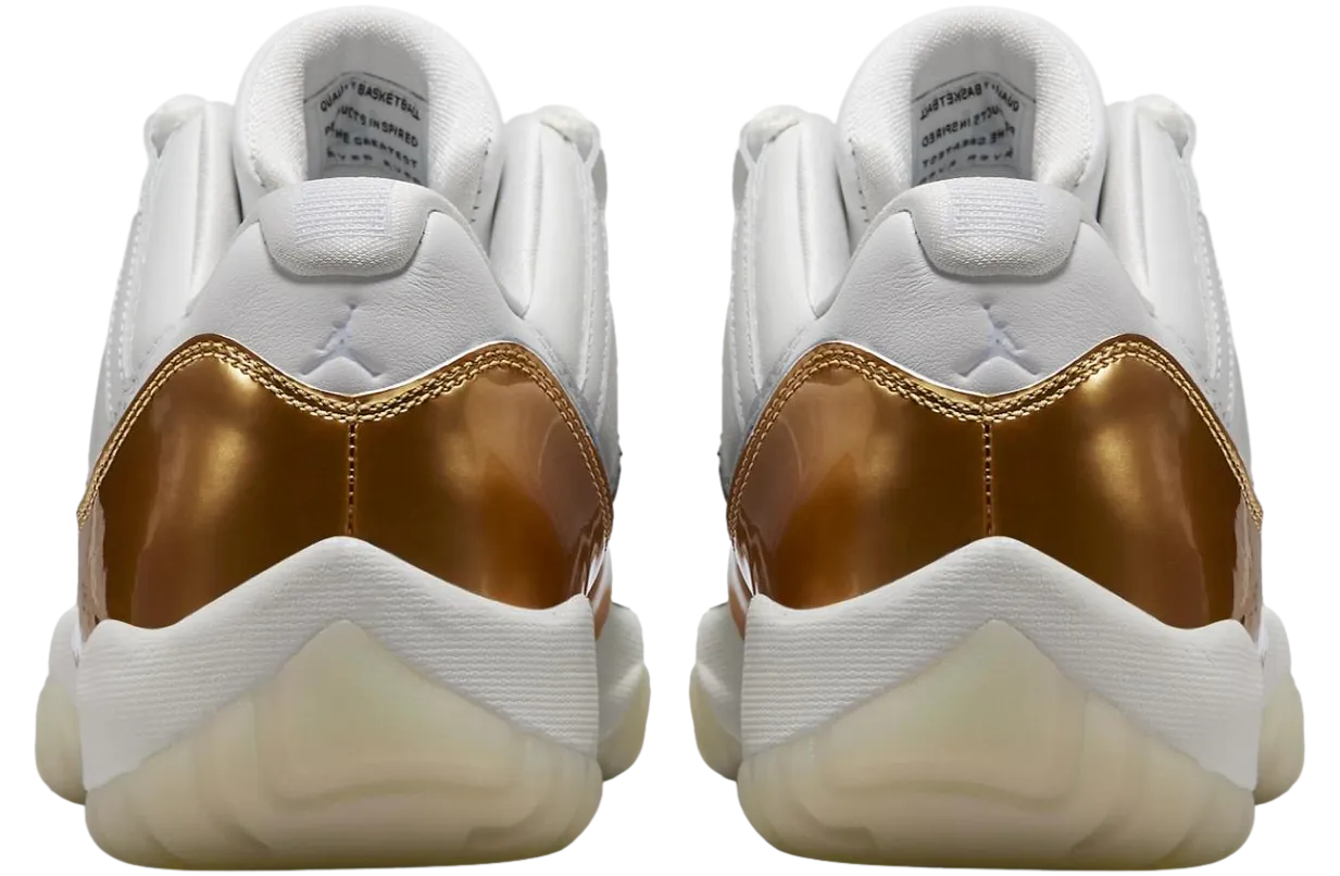 air jordan 11 low white metallic gold 3