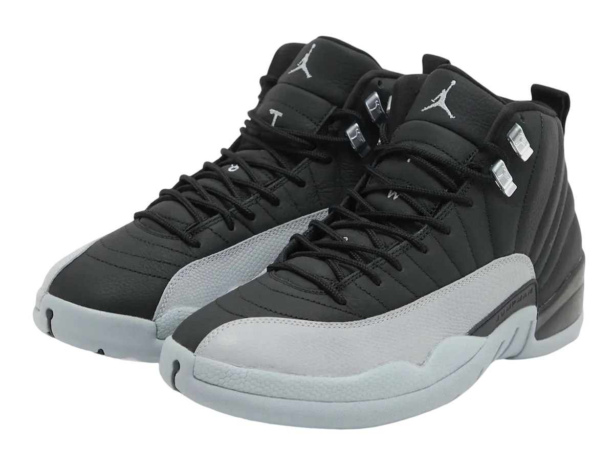 air jordan 12 black wolf grey 0