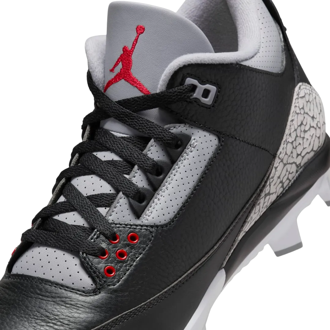 air jordan 3 baseball cleat black cement 5