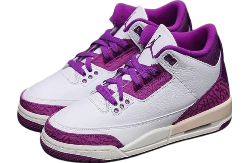 air jordan 3 gs vivid purple vapor green 0