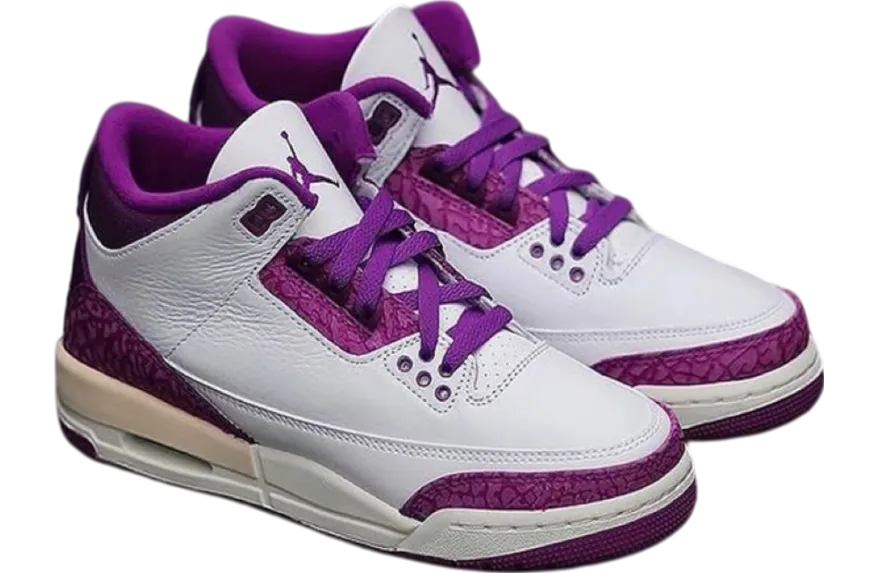 air jordan 3 gs vivid purple vapor green 1