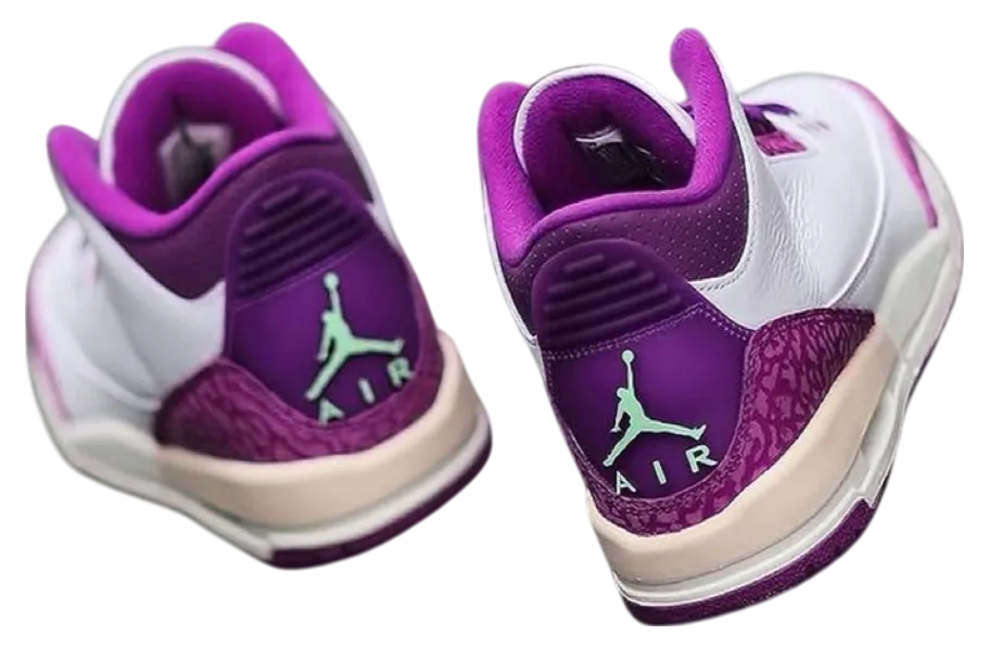 air jordan 3 gs vivid purple vapor green 3
