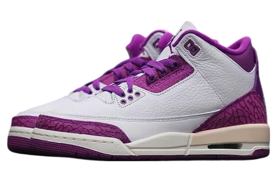 air jordan 3 gs vivid purple vapor green