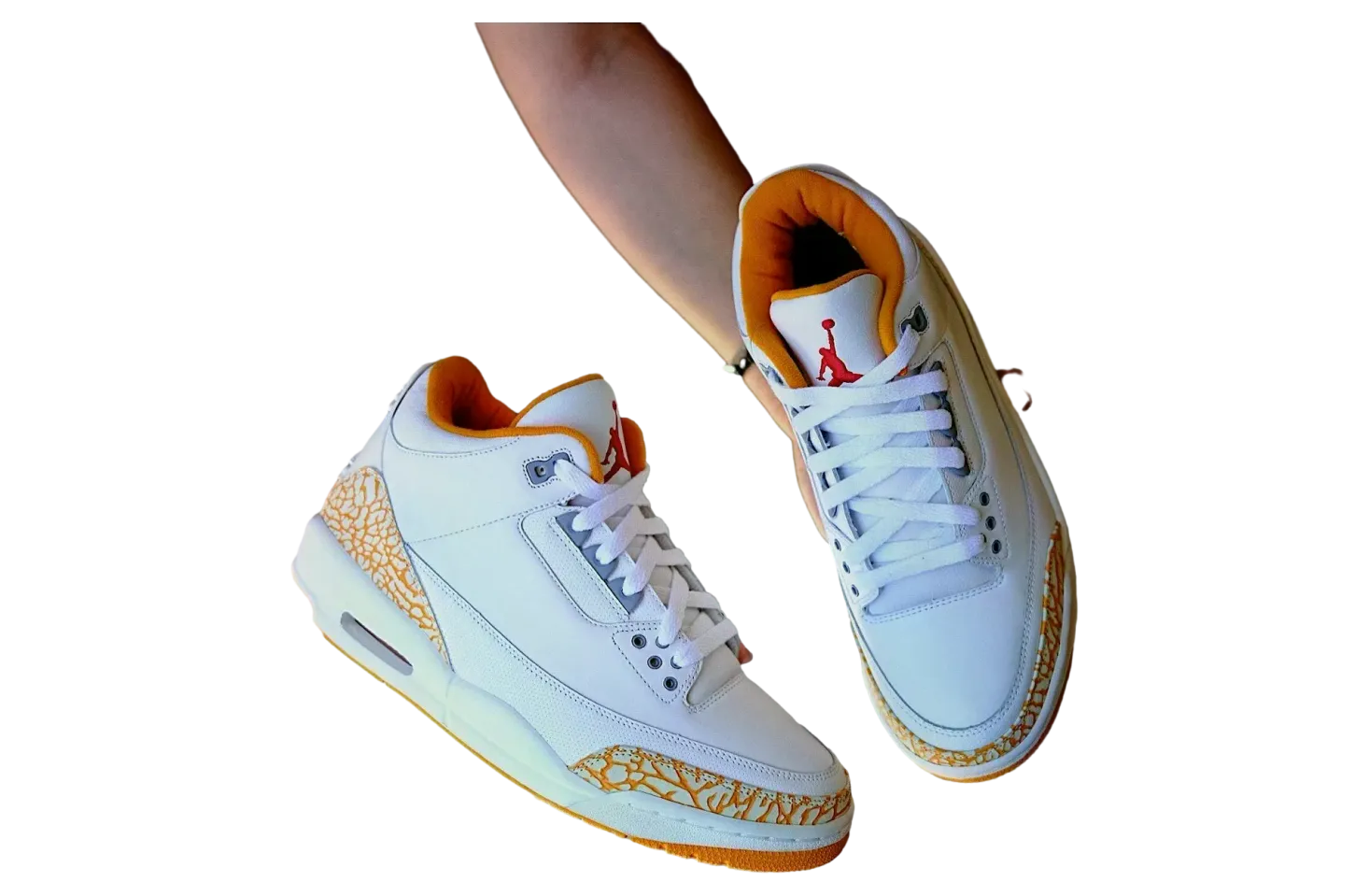 air jordan 3 orange citrus wmns white cement grey 0