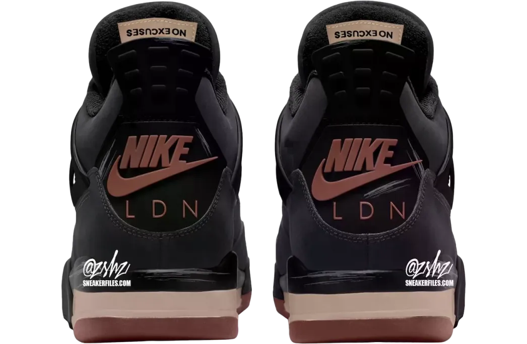 air jordan 4 london black red bark 0