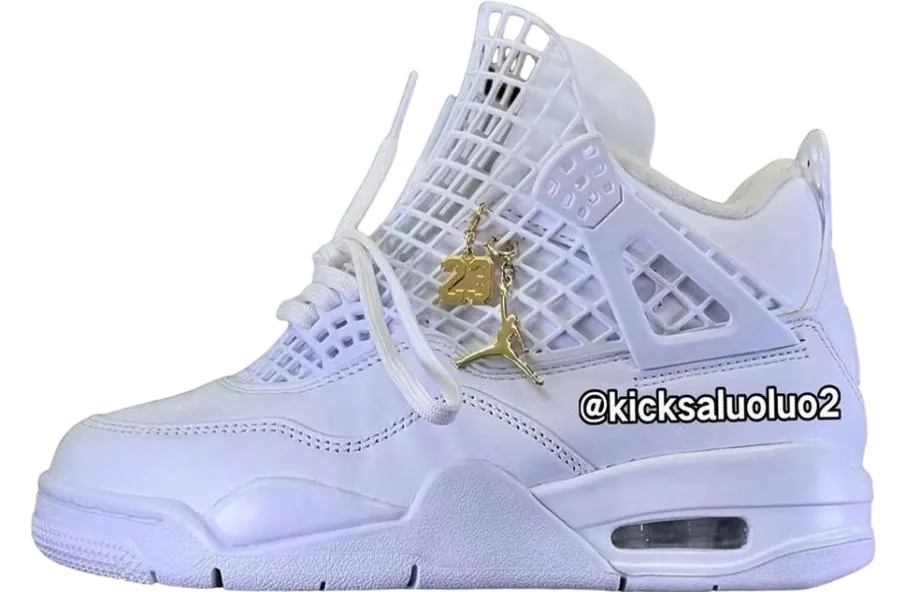 air jordan 4 net wmns white 0