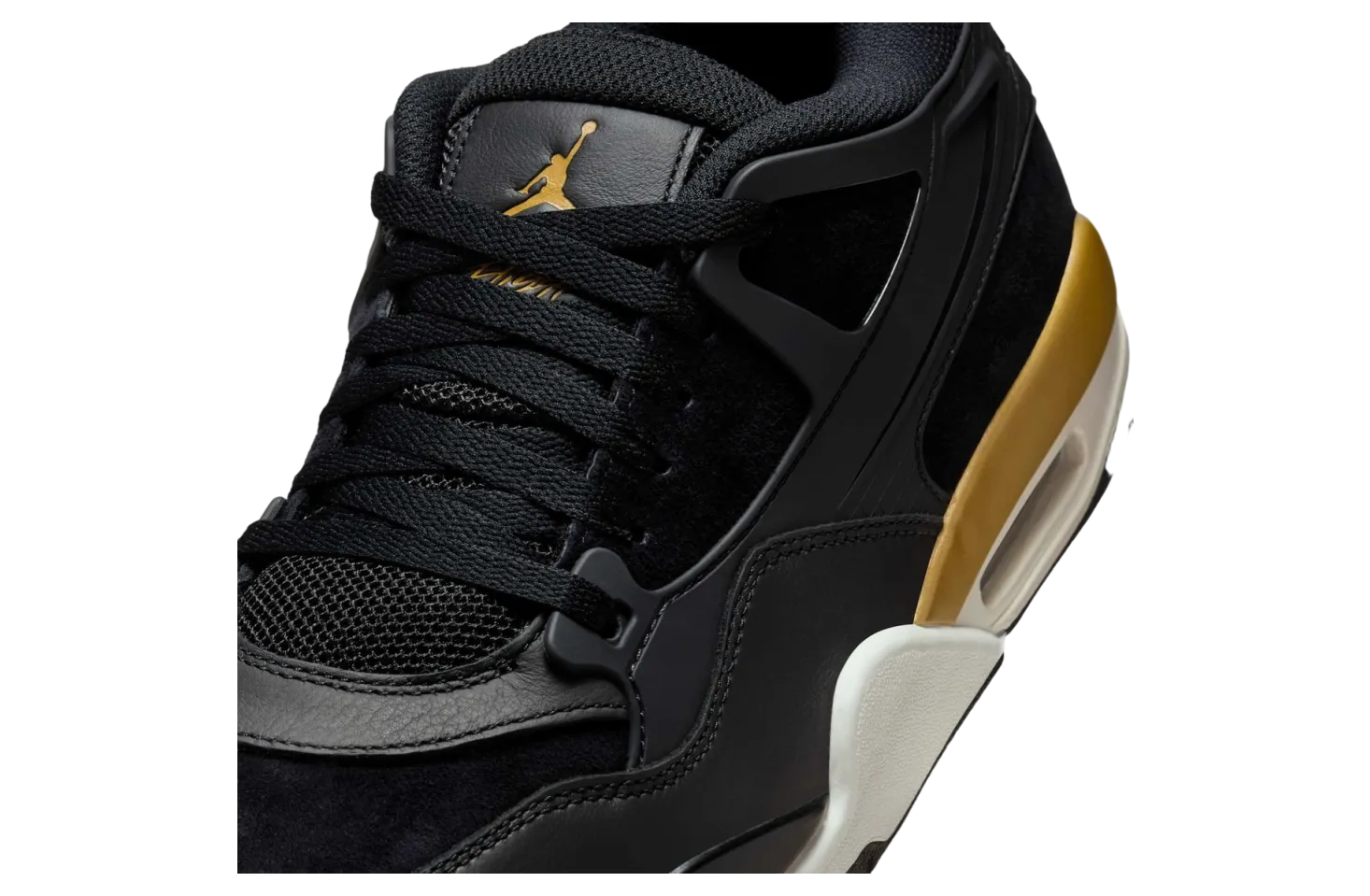 air jordan 4 rm black sail metallic gold 6