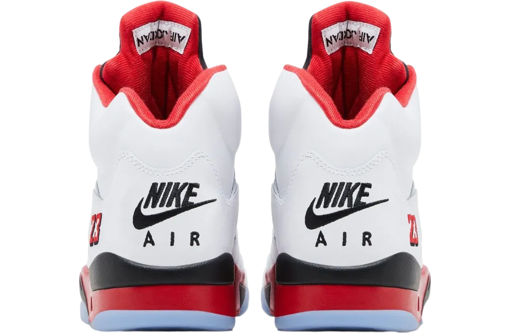 air jordan 5 fire red black tongue white fire red 3