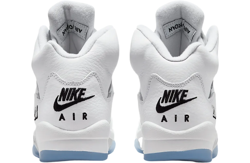 air jordan 5 gs white metallic silver 4