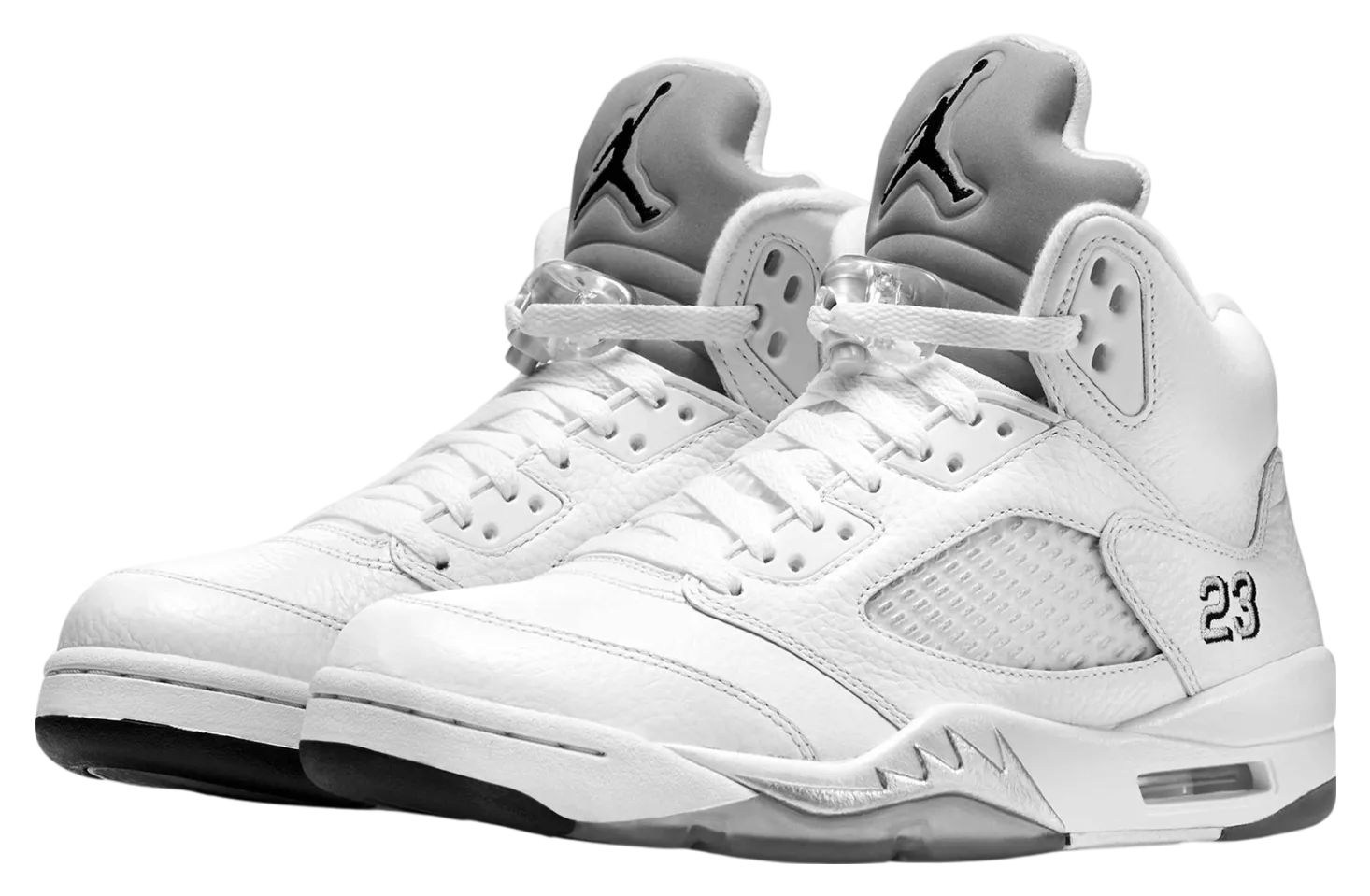 air jordan 5 white black metallic silver 0