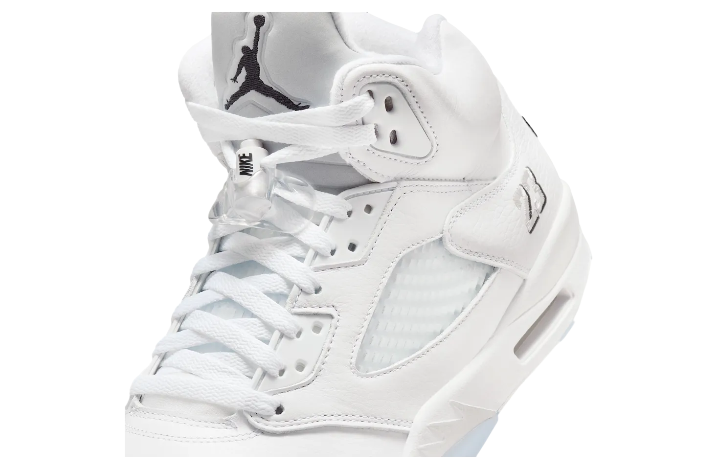 air jordan 5 white black metallic silver 5