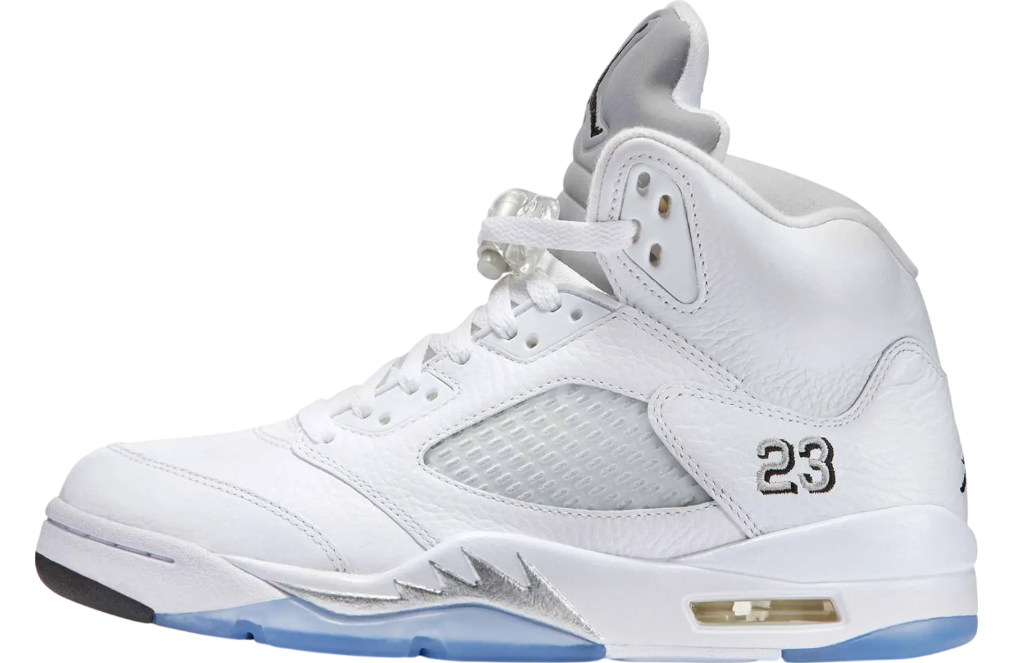 air jordan 5 white black metallic silver