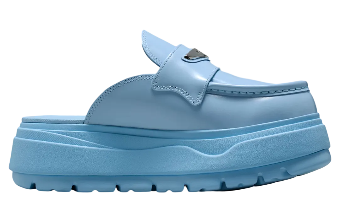 air jordan mule wmns psychic blue metallic silver 1