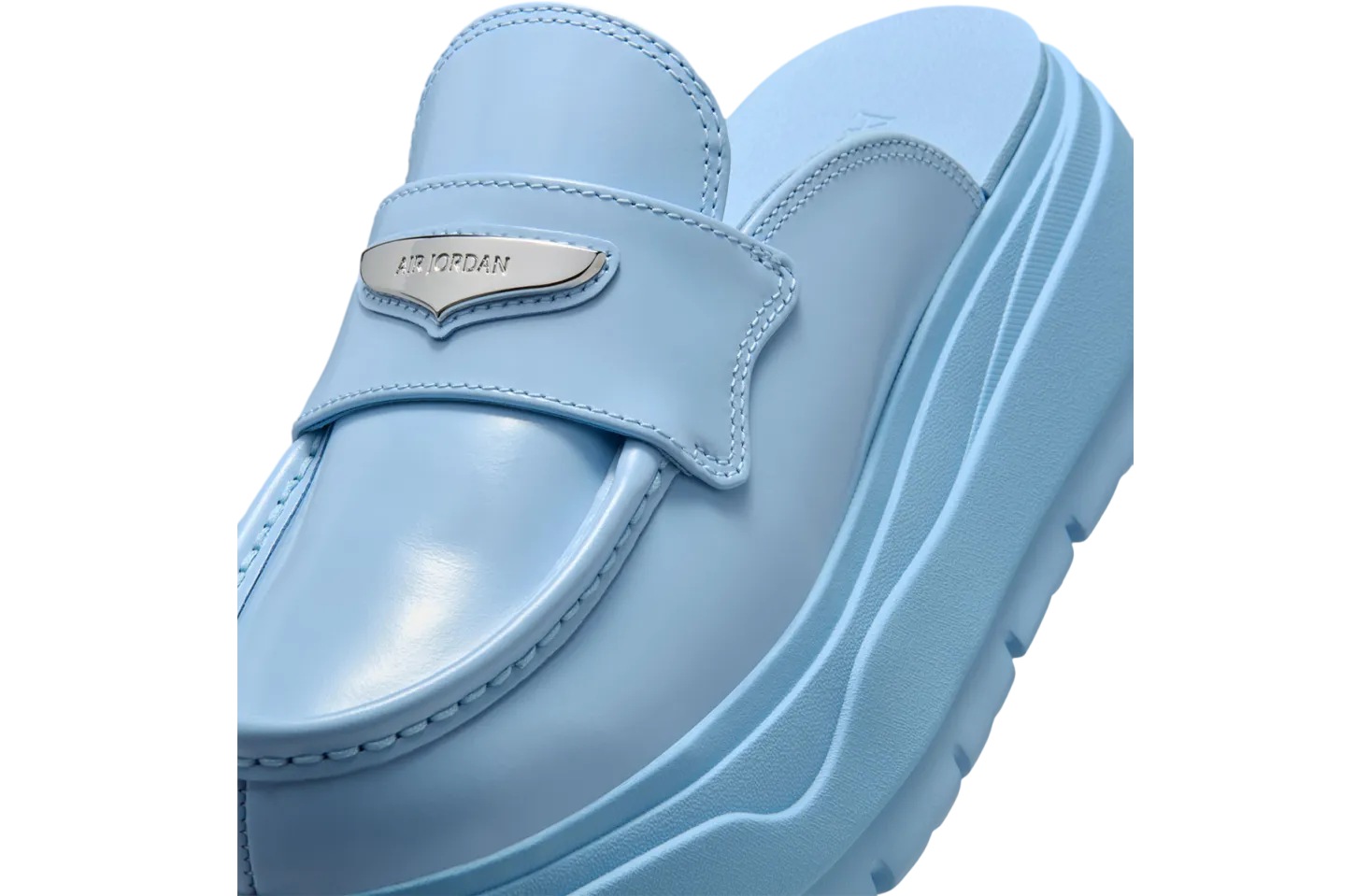 air jordan mule wmns psychic blue metallic silver 4