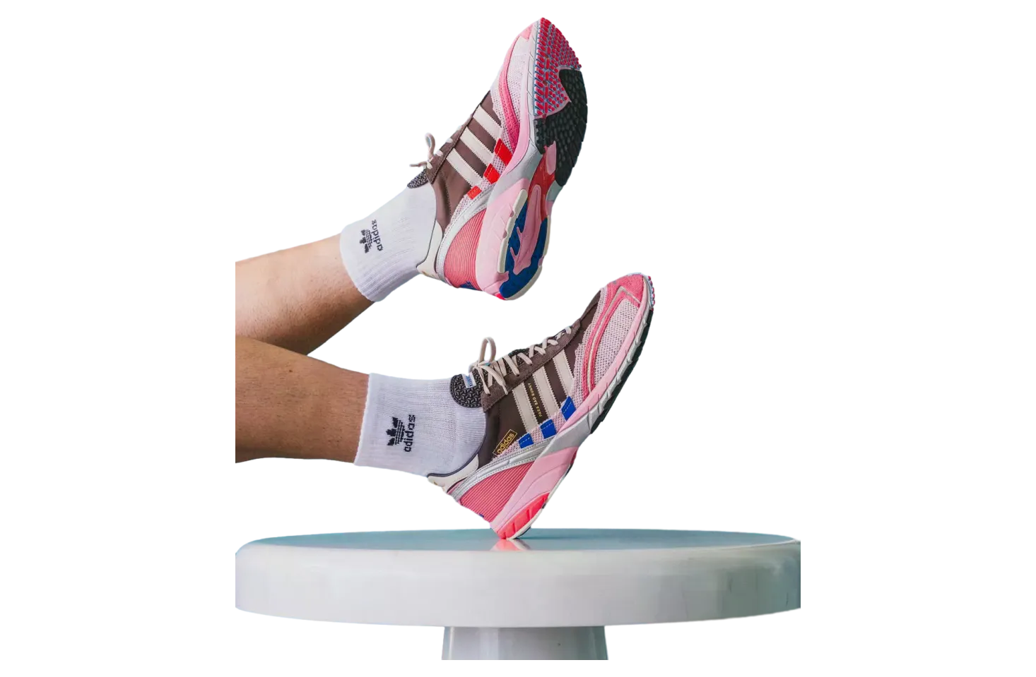 bad bunny x adidas adizero sl72 brown clear pink 0