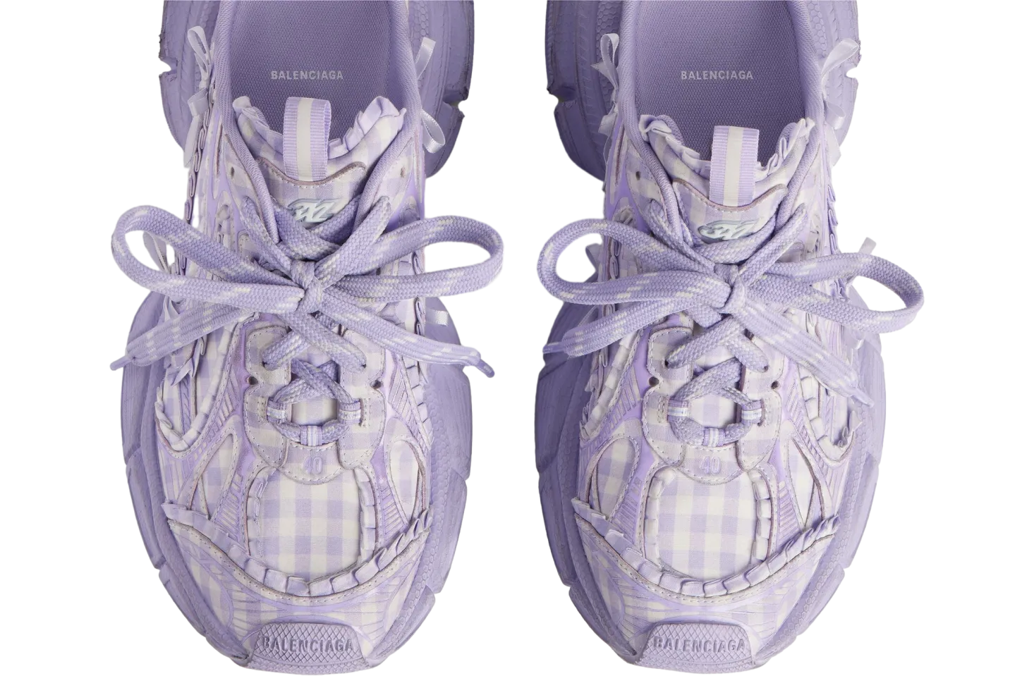 balenciaga 3xl check mule wmns lilac 2