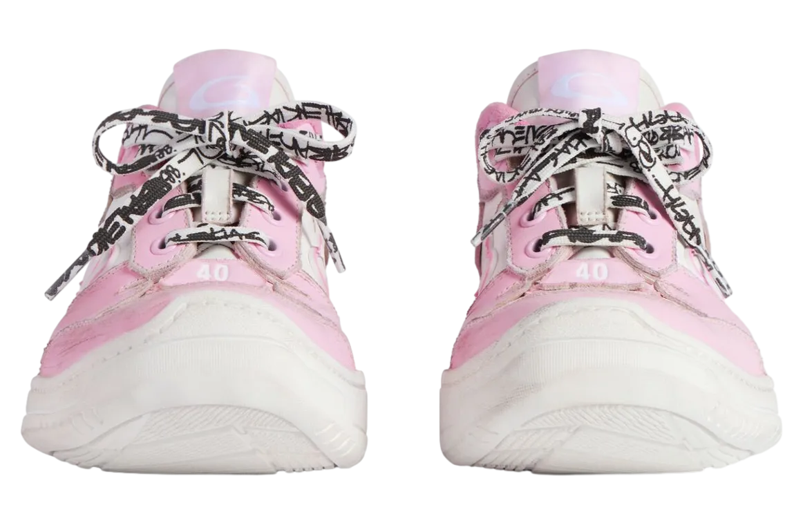 balenciaga hamptons medium worn out wmns pink white 1