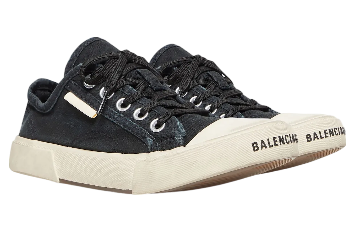 balenciaga paris low top black gum 0