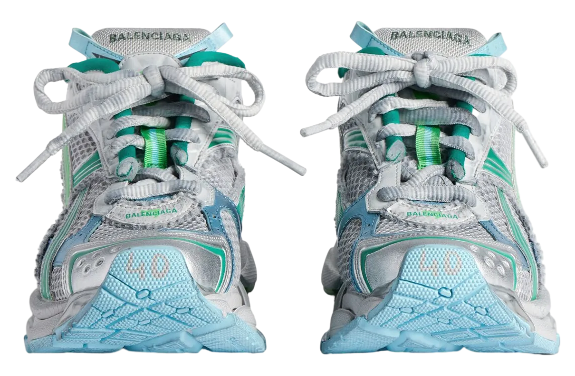 balenciaga runner grey green 1