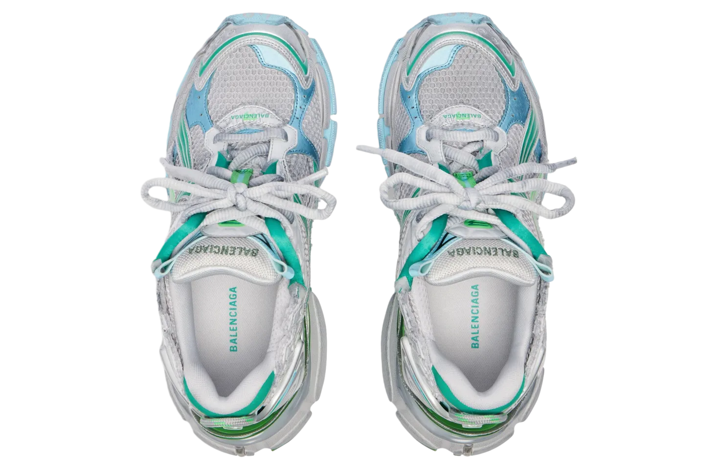 balenciaga runner grey green 4